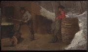 Eastman Johnson Sugar Camp oil painting on canvas